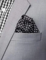 Dotted Pocket Square - Black - Image 2
