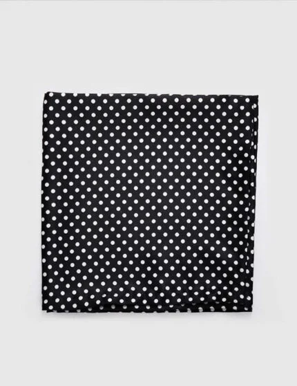 Dotted Pocket Square - Black