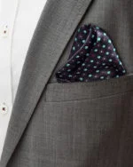 Geometric Pocket Square - Black - Image 2