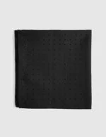 Micro Dotted Pocket Square - Black