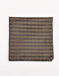 Copper Metallic-Black Striped Pocket Square