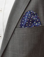 Navy Geometric Pocket Square - Image 2