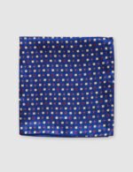 Navy Geometric Pocket Square