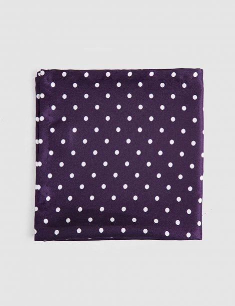 Purple-Dotted-Pocket-Square