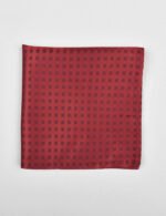 Red Check Silk Pocket Square