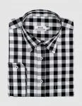 black-bold-check-shirt-mens-non-iron-cotton-casual-button-up-chest-pocket-usa.jpg