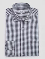 Gingham Check Shirt-Black