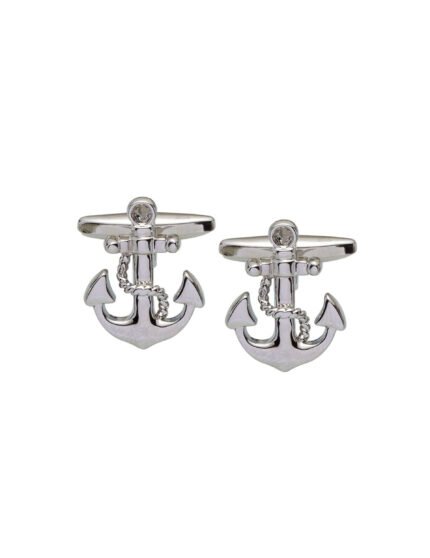 Silver Anchor Cufflinks