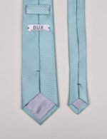 Turquoise Geometric Silk Tie - Image 3