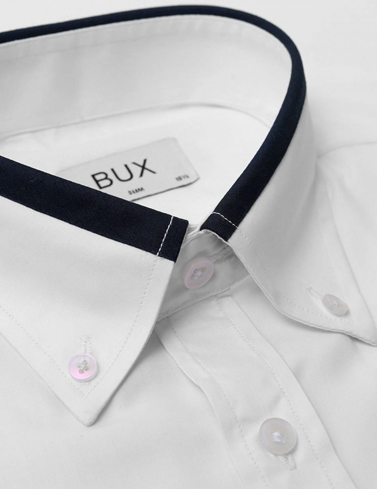 winged collar shirt with bow tie