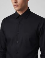 Buy online black twill shirt for men