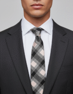Brown & Black Check Tie - Image 2