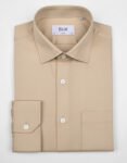 Formal khaki cotton shirt for men