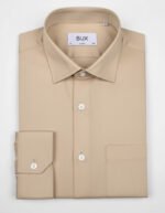 Formal khaki cotton shirt for men
