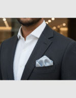 Floral silk pocket square for men – handmade 100% silk accessory perfect for weddings, business, and formal outfits.