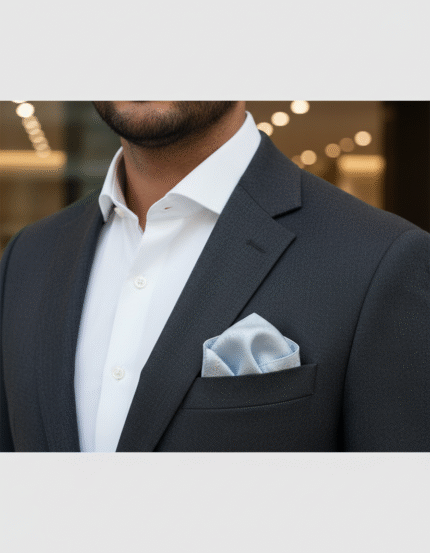 Floral silk pocket square for men – handmade 100% silk accessory perfect for weddings, business, and formal outfits.