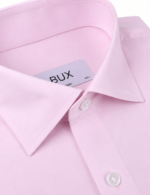 Light Pink Premium Cotton Dress Shirt for Men – Collar and Fabric Detail