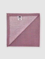 Navy Pink Floral Pocket Square