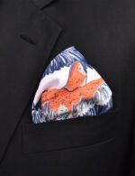 Parrot Bird Print Silk Pocket Square - Image 3