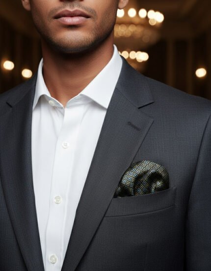 Silk suit pocket square USA UK Dubai luxury style