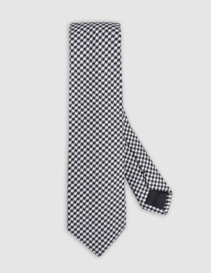 Houndstooth Necktie-Black & White