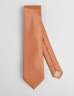 Coral Orange Geometric Tie