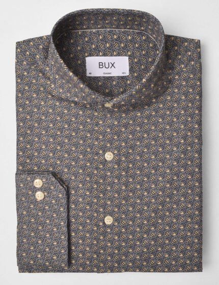 Grey Fish Print Shirt