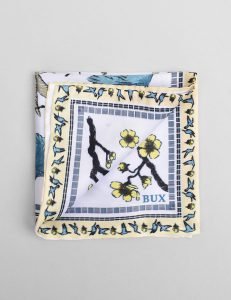 Hummingbird Print Silk Pocket Square - Image 4