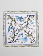 Hummingbird Print Silk Pocket Square - Image 5