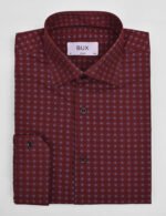Maroon Geometric Print Shirt