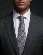 Maroon Houndstooth Tie - Image 2