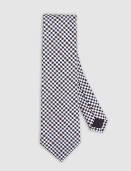 Navy Blue Gingham Necktie
