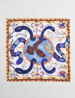 Snake Print Silk Pocket Square - Image 5