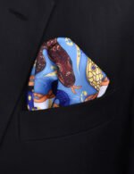 Snake Print Silk Pocket Square - Image 3