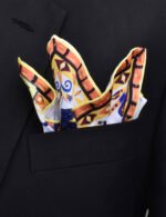Snake Print Silk Pocket Square - Image 2