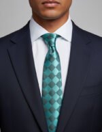 teal-diamond-checked-mens-tie-silk-formal-accessory-usa.jpg