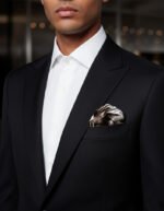 tiger print silk pocket square luxury men fashion online