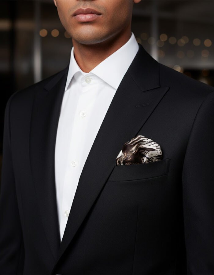 tiger print silk pocket square luxury men fashion online