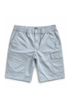 Male model wearing Men’s Blue Striped Cargo Shorts