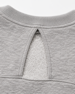 Light Heather Grey Keyhole Back Crew-Neck Sweatshirt - Image 6