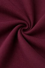 Burgundy notch neck tank top by BuxStyle, fabric and neckline detail